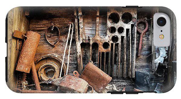 Old Tools In The Olive Grove - Phone Case - Enet Images