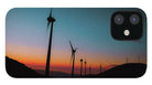 Wind Tourbines Against The Colorful Sunset Oil Effect - Phone Case - Enet Images