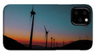 Wind Tourbines Against The Colorful Sunset Oil Effect - Phone Case - Enet Images