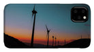 Wind Tourbines Against The Colorful Sunset Oil Effect - Phone Case - Enet Images