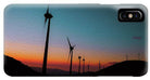 Wind Tourbines Against The Colorful Sunset Oil Effect - Phone Case - Enet Images