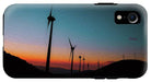 Wind Tourbines Against The Colorful Sunset Oil Effect - Phone Case - Enet Images