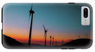 Wind Tourbines Against The Colorful Sunset Oil Effect - Phone Case - Enet Images