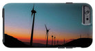 Wind Tourbines Against The Colorful Sunset Oil Effect - Phone Case - Enet Images