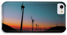 Wind Tourbines Against The Colorful Sunset Oil Effect - Phone Case - Enet Images