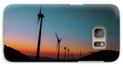 Wind Tourbines Against The Colorful Sunset Oil Effect - Phone Case - Enet Images