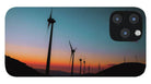 Wind Tourbines Against The Colorful Sunset - Phone Case - Enet Images