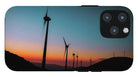 Wind Tourbines Against The Colorful Sunset - Phone Case - Enet Images