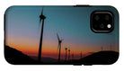 Wind Tourbines Against The Colorful Sunset - Phone Case - Enet Images