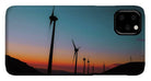 Wind Tourbines Against The Colorful Sunset - Phone Case - Enet Images