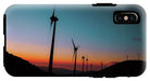 Wind Tourbines Against The Colorful Sunset - Phone Case - Enet Images