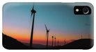 Wind Tourbines Against The Colorful Sunset - Phone Case - Enet Images