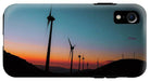 Wind Tourbines Against The Colorful Sunset - Phone Case - Enet Images