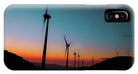 Wind Tourbines Against The Colorful Sunset - Phone Case - Enet Images