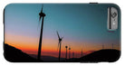 Wind Tourbines Against The Colorful Sunset - Phone Case - Enet Images