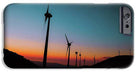 Wind Tourbines Against The Colorful Sunset - Phone Case - Enet Images