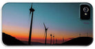 Wind Tourbines Against The Colorful Sunset - Phone Case - Enet Images