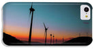 Wind Tourbines Against The Colorful Sunset - Phone Case - Enet Images