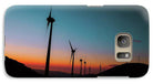 Wind Tourbines Against The Colorful Sunset - Phone Case - Enet Images