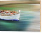 Fishing Boat In Motion - Wood Print - Enet Images