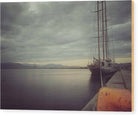 Sailing Boat At The Harbor - Wood Print - Enet Images