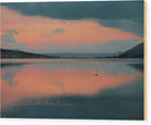 Symmetry At The Lagoon-Oil Effect - Wood Print - Enet Images