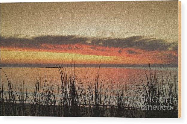 Moody sunset - Wood Print - Enet Images