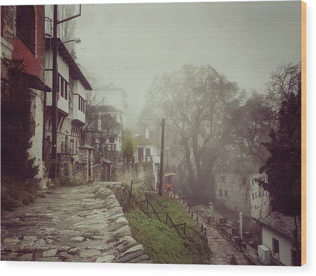 Makrinitsa Mountain Village - Wood Print - Enet Images