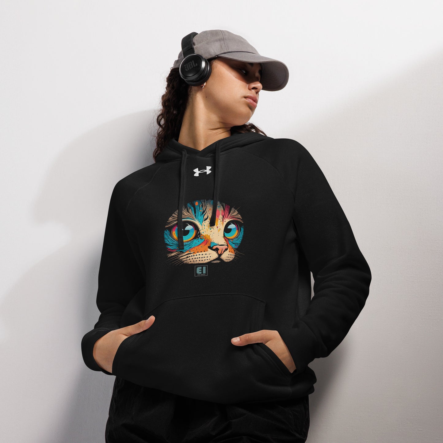 Under Armour® hoodie/Colorful-Cat-Face