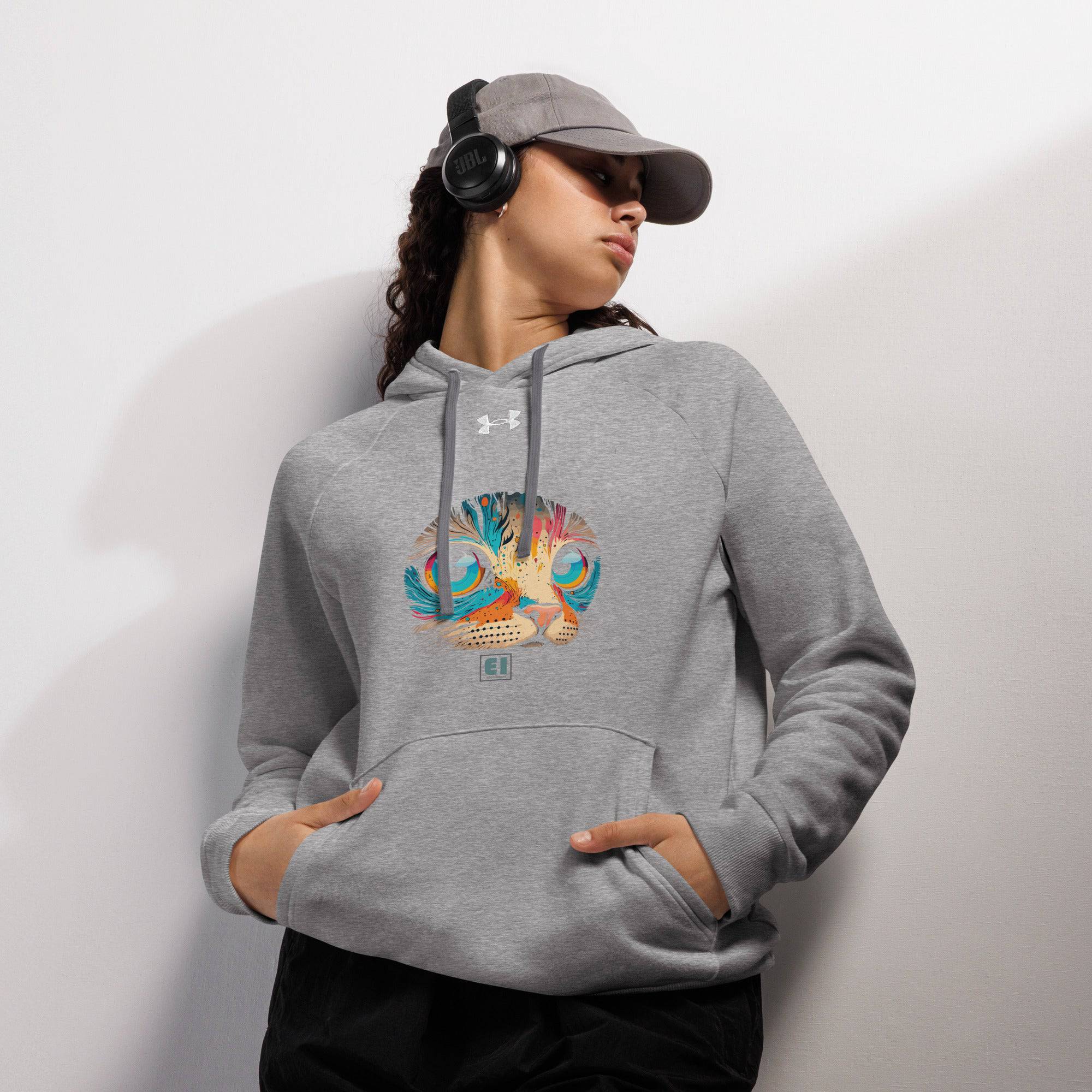 Under Armour® hoodie/Colorful-Cat-Face - Enet Images