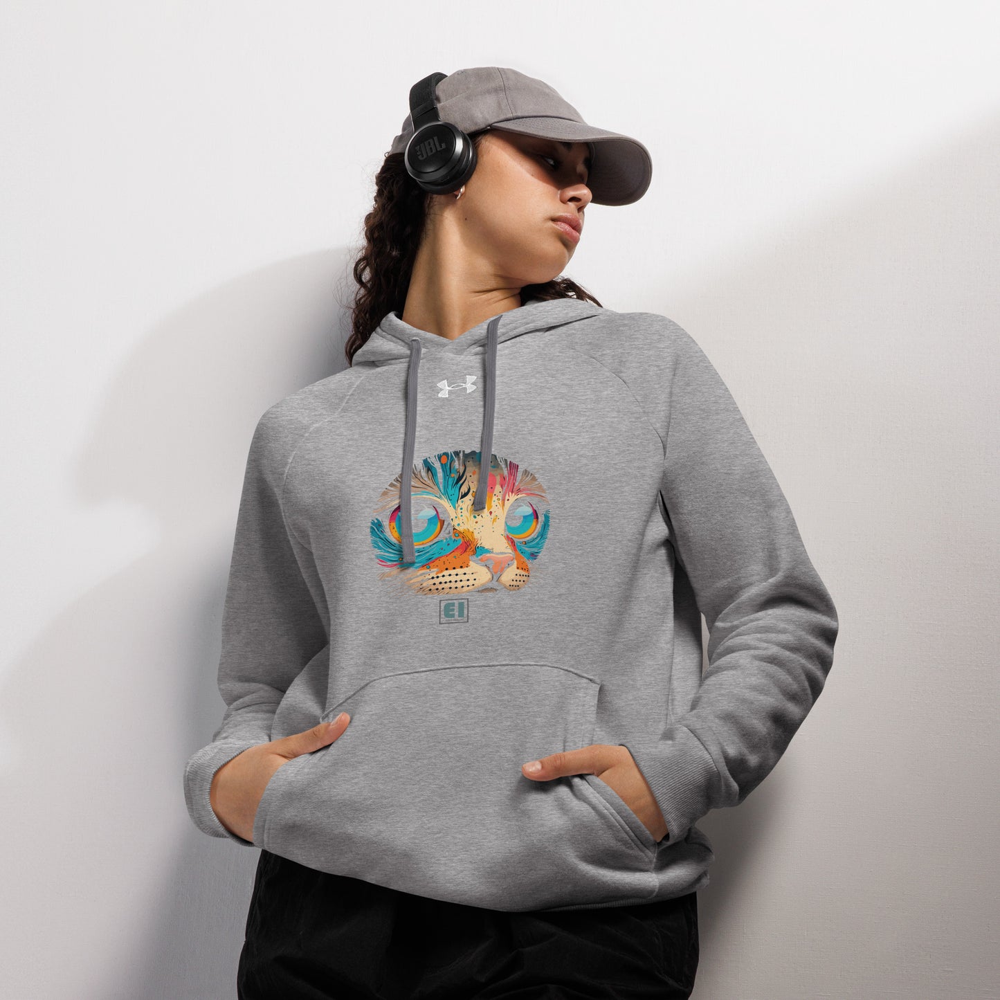 Under Armour® hoodie/Colorful-Cat-Face