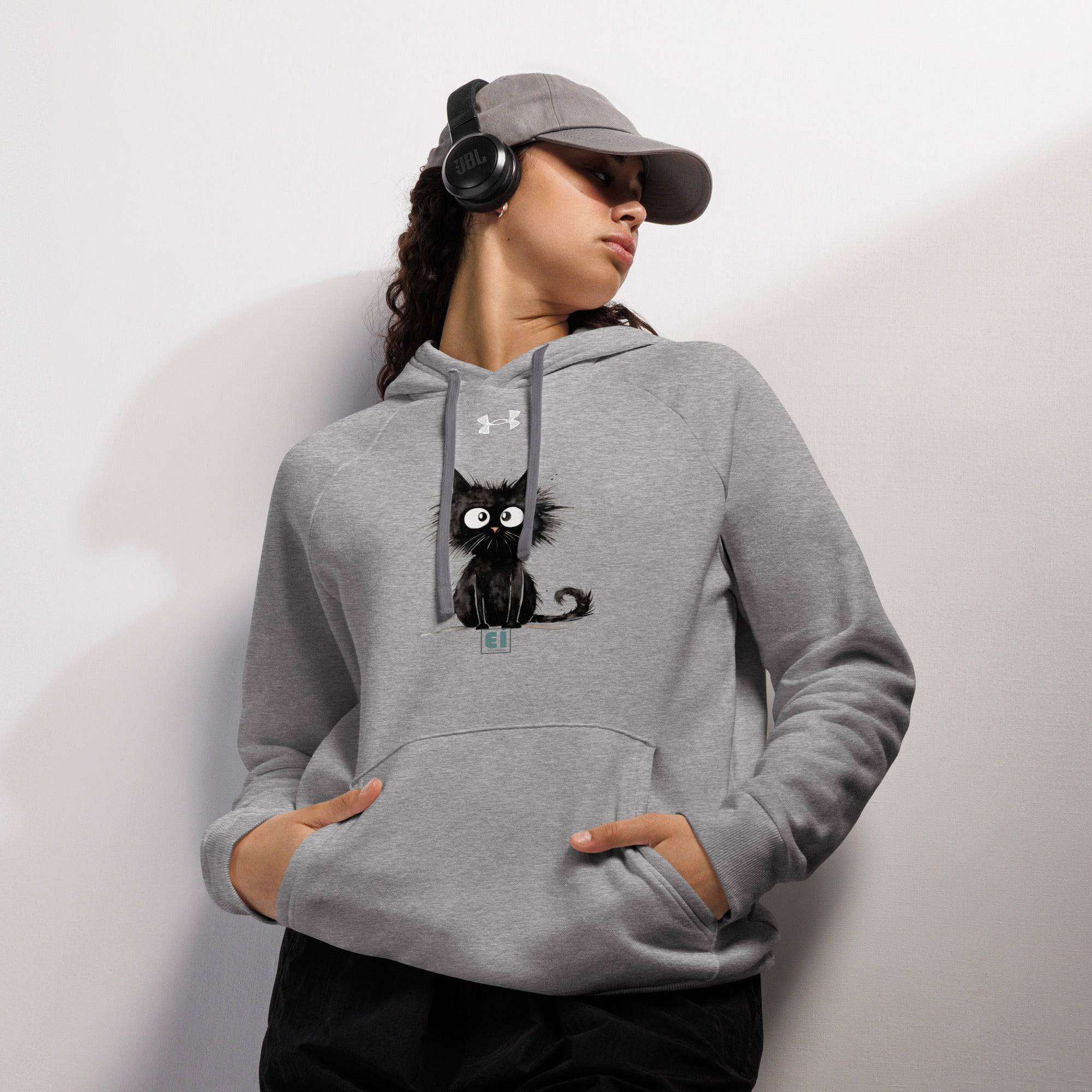 Under Armour® hoodie/Funny-Black-Cat - Enet Images