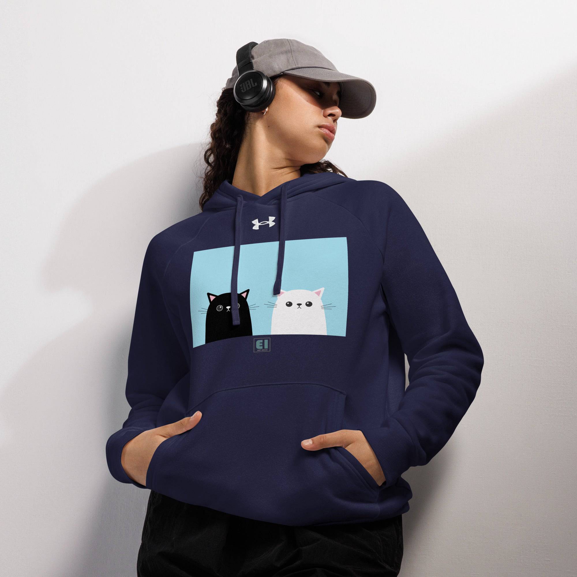 Under Armour® hoodie/Two-Funny-Cats - Enet Images
