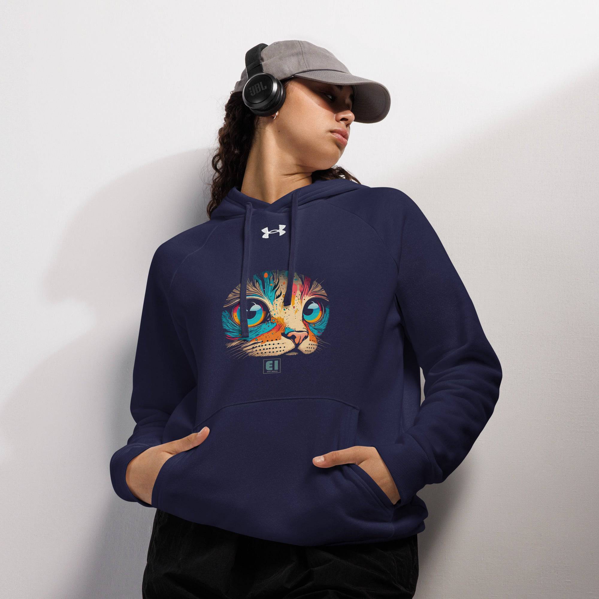 Under Armour® hoodie/Colorful-Cat-Face - Enet Images