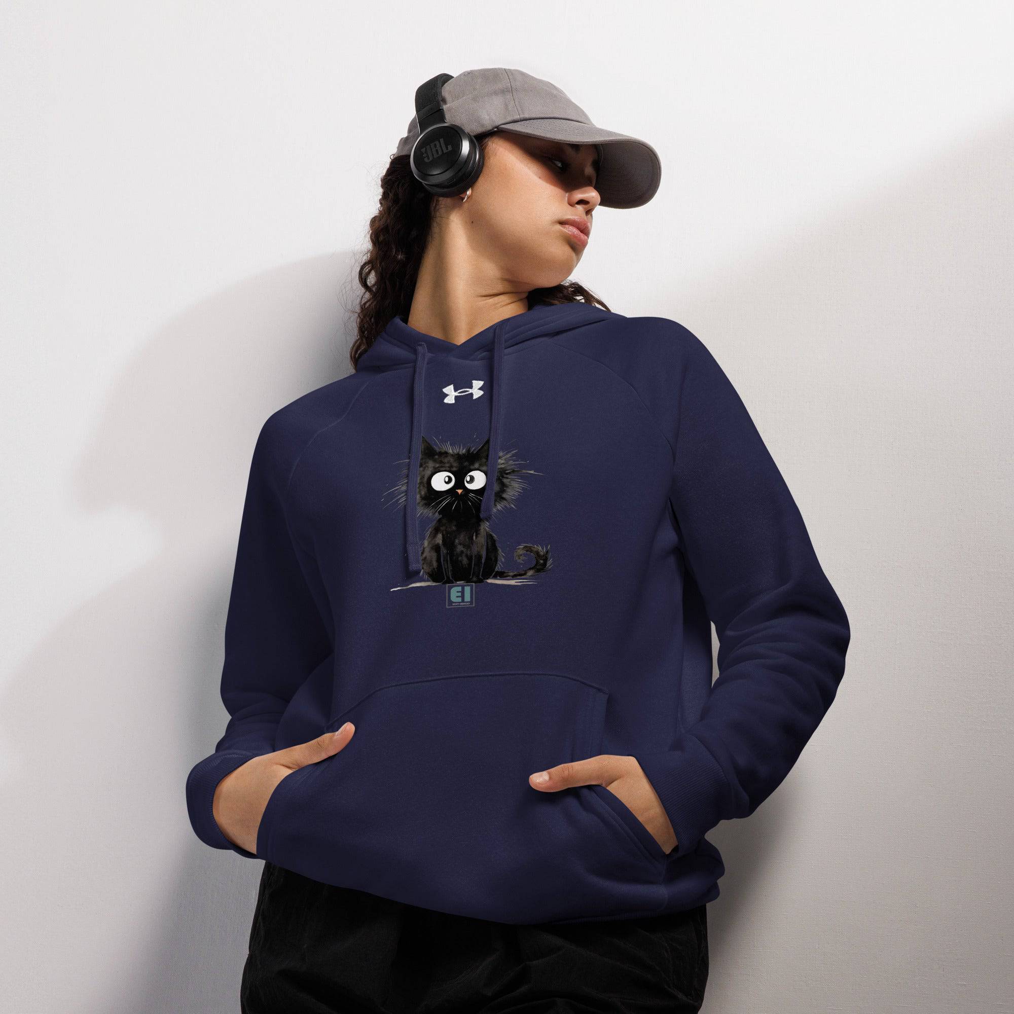 Under Armour® hoodie/Funny-Black-Cat - Enet Images