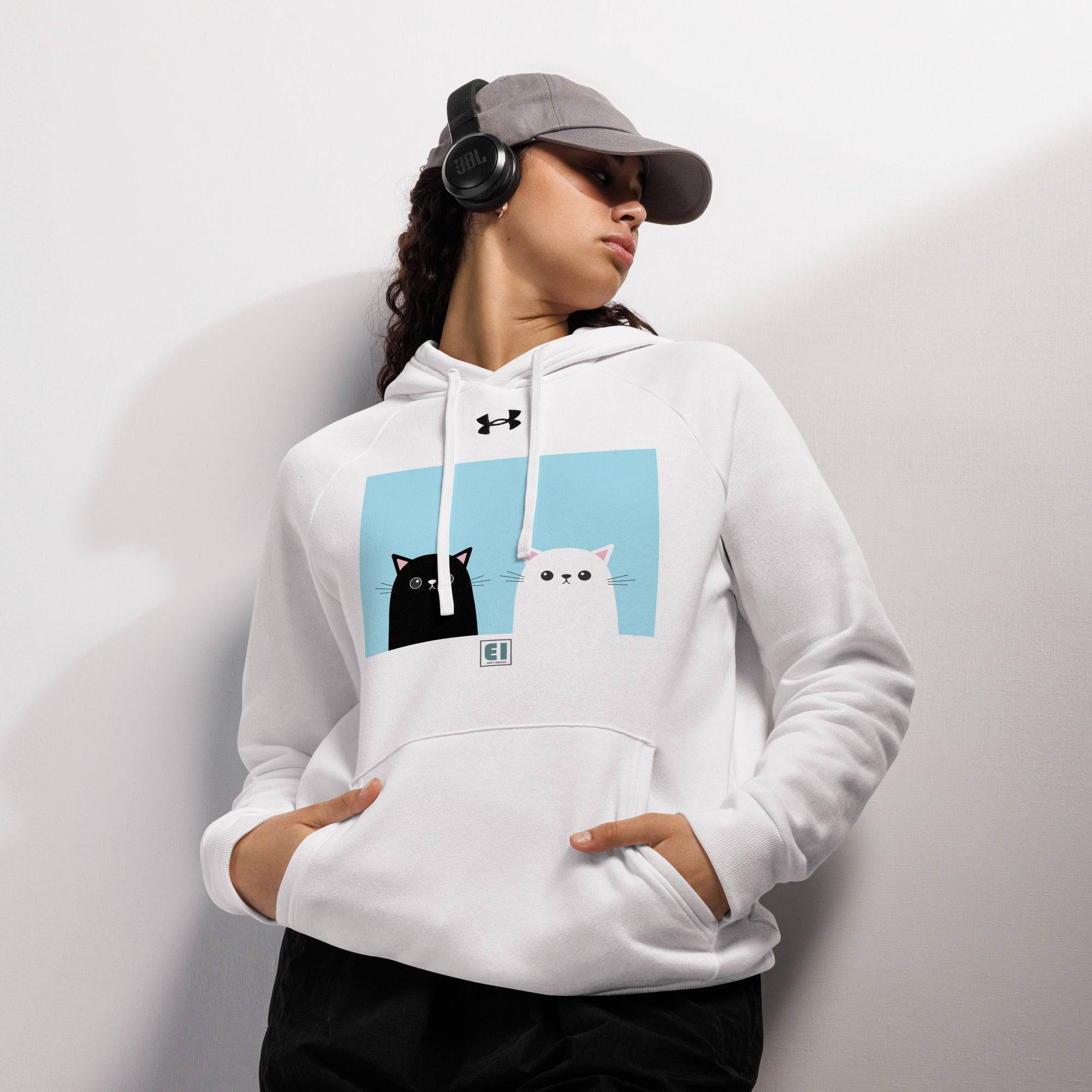 Under Armour® hoodie/Two-Funny-Cats - Enet Images