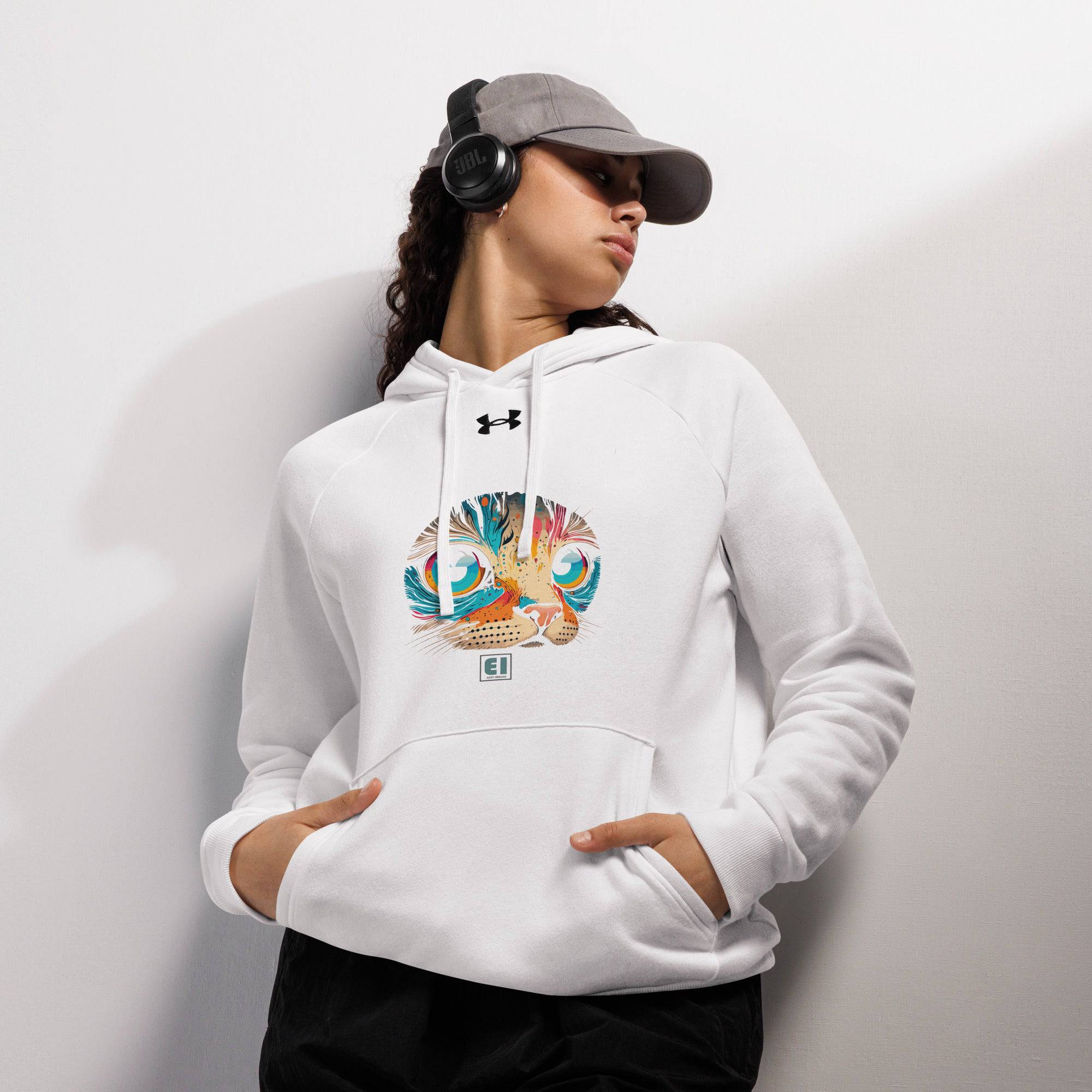 Under Armour® hoodie/Colorful-Cat-Face - Enet Images
