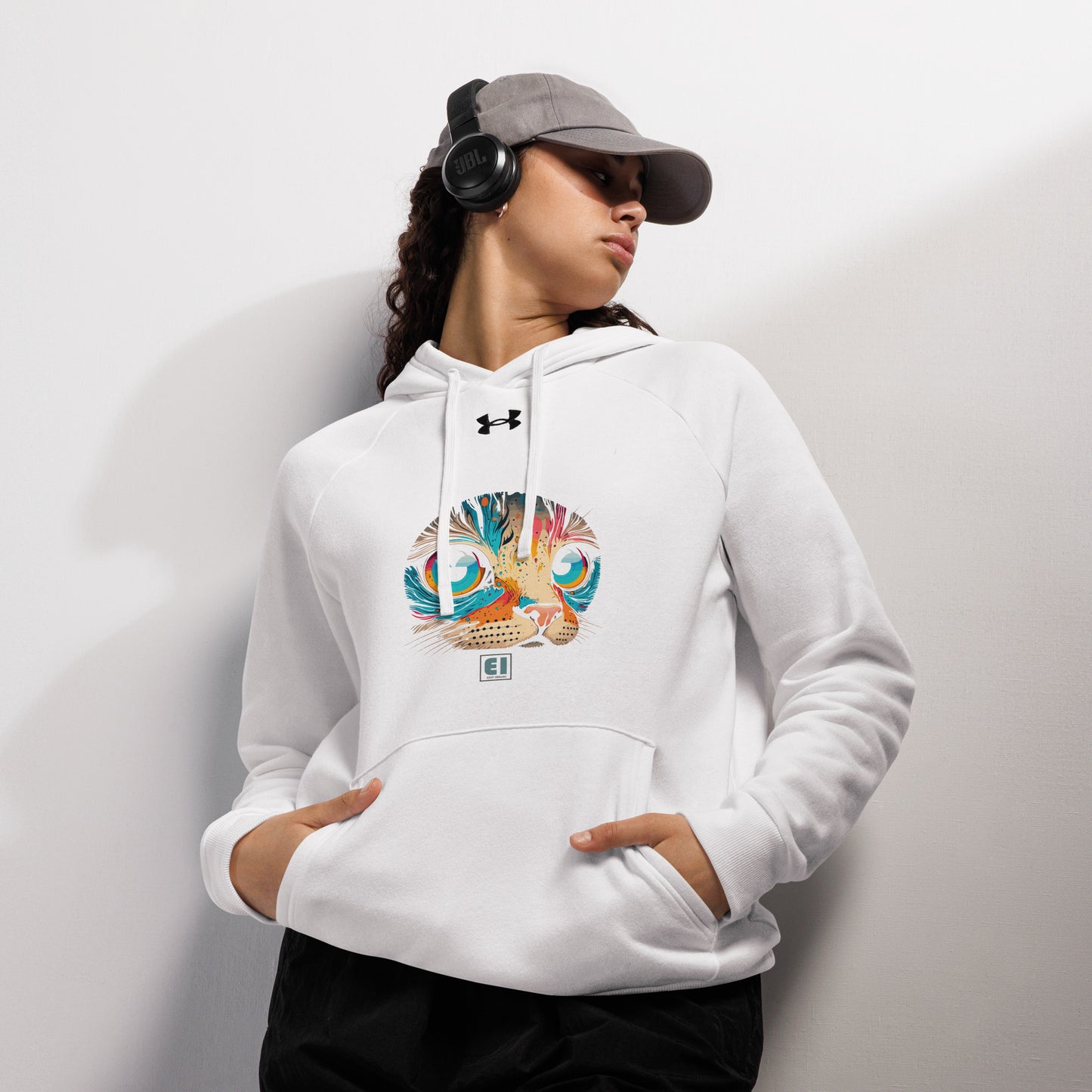 Under Armour® hoodie/Colorful-Cat-Face