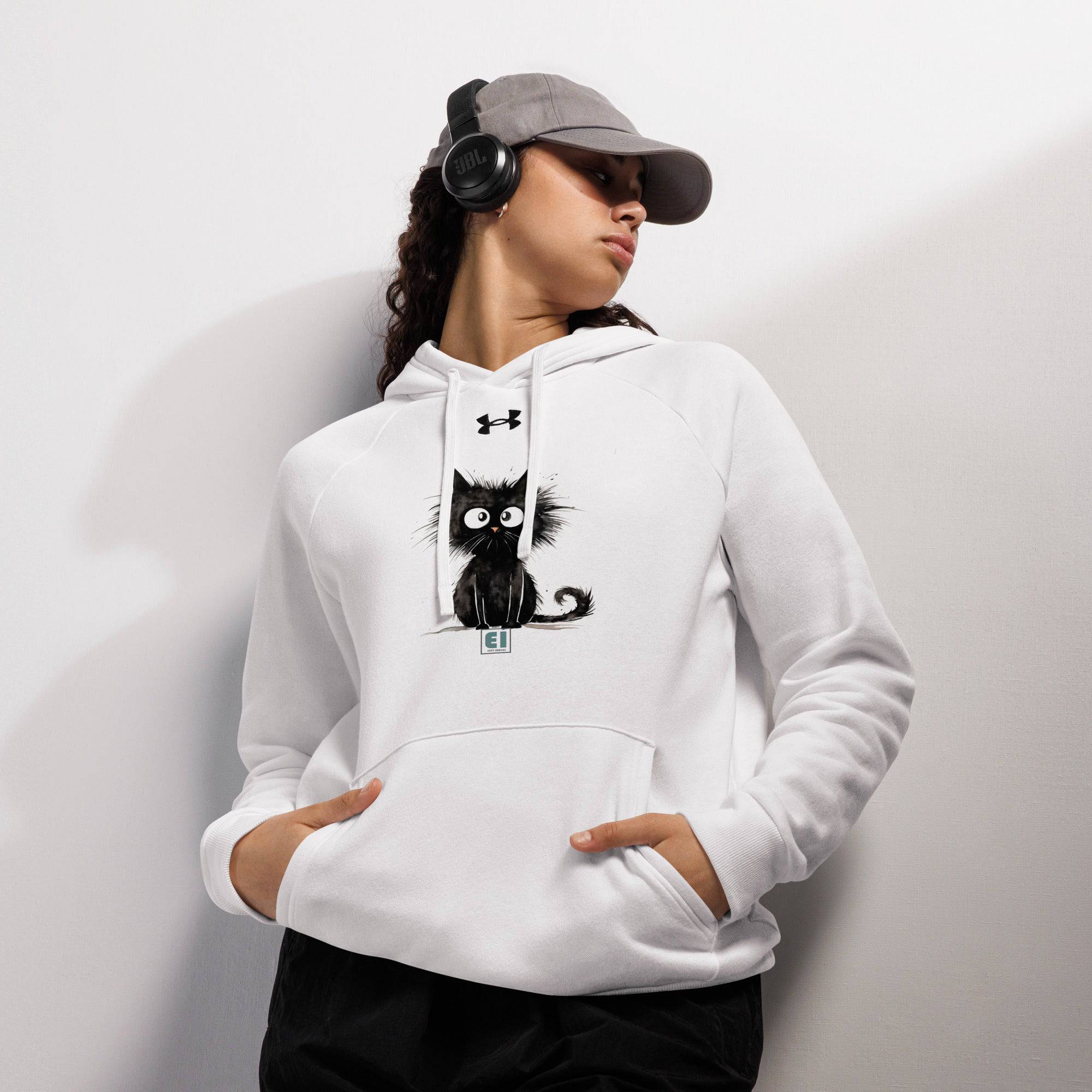 Under Armour® hoodie/Funny-Black-Cat - Enet Images