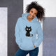 Unisex Hoodie/Black-Funny-Cat - Enet Images