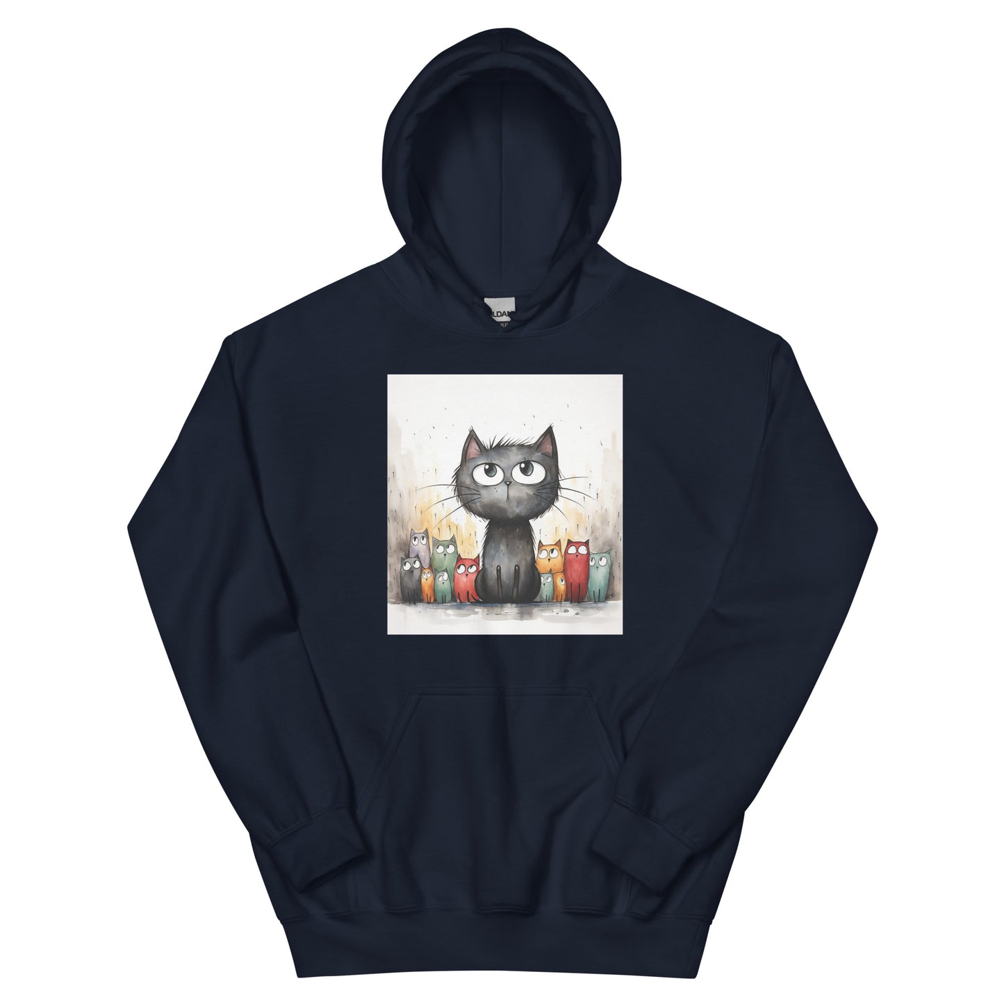 Unisex Hoodie/Handsketched-Cats