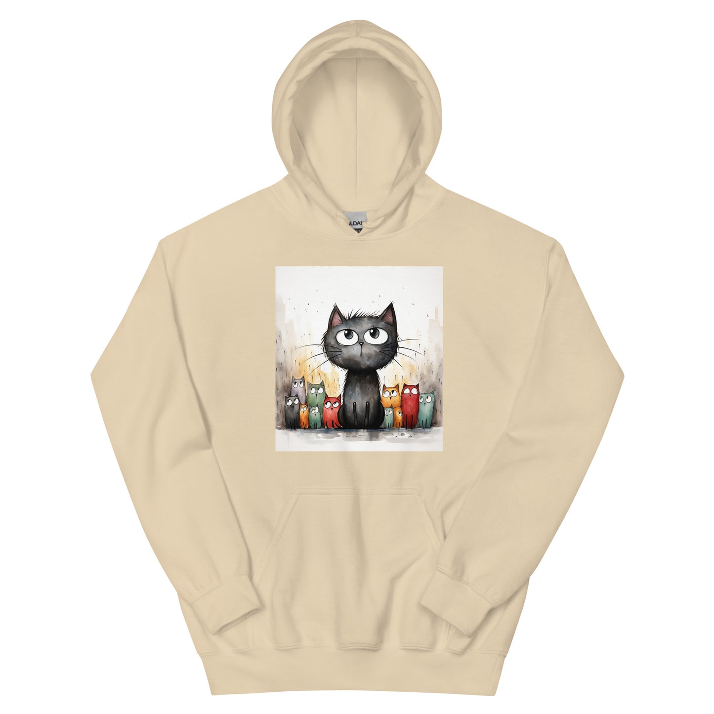 Unisex Hoodie/Handsketched-Cats