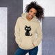 Unisex Hoodie/Black-Funny-Cat - Enet Images