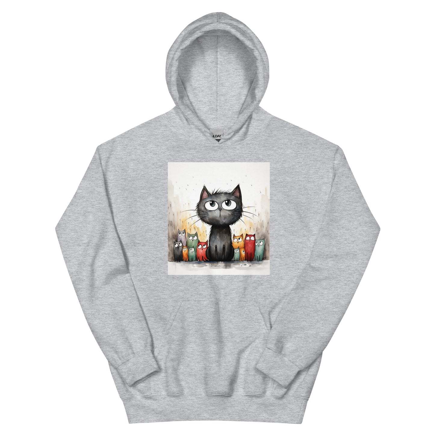 Unisex Hoodie/Handsketched-Cats