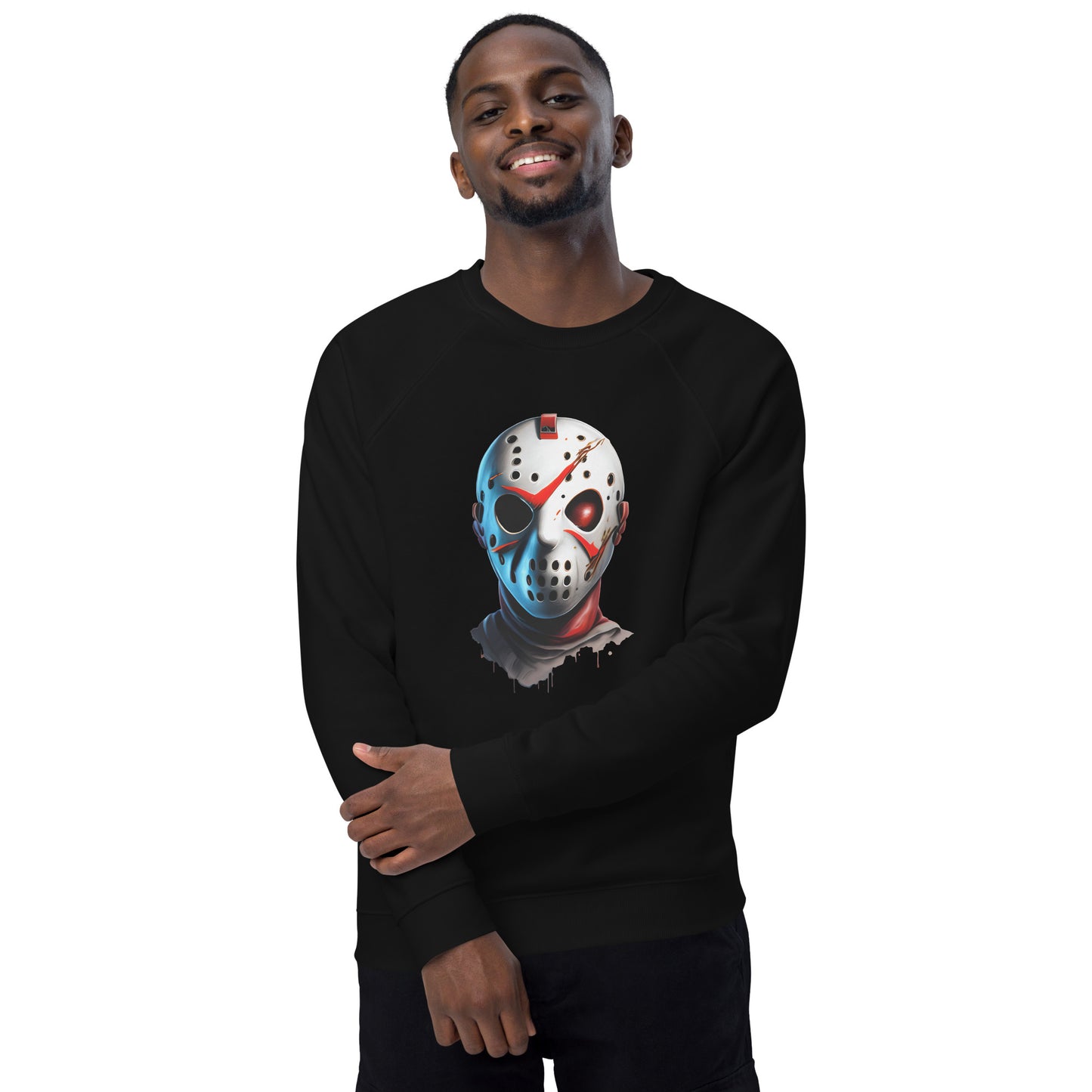 Unisex Organic Sweatshirt/Friday-13th-Mask