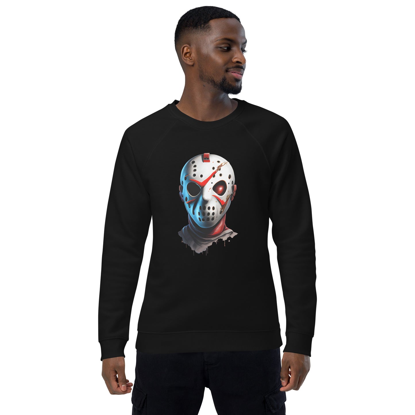 Unisex Organic Sweatshirt/Friday-13th-Mask