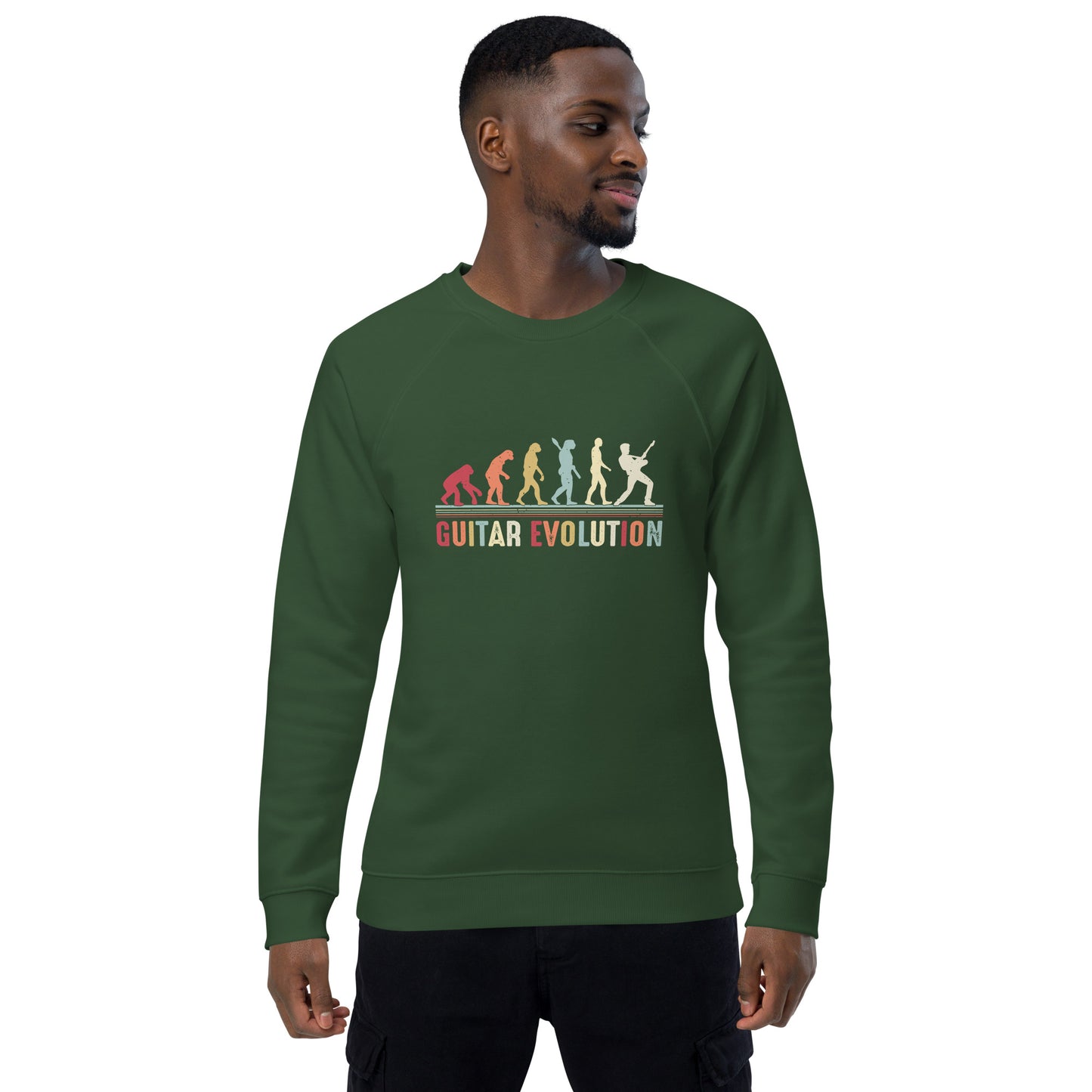 Unisex organic sweatshirt/Guitar-Evolution