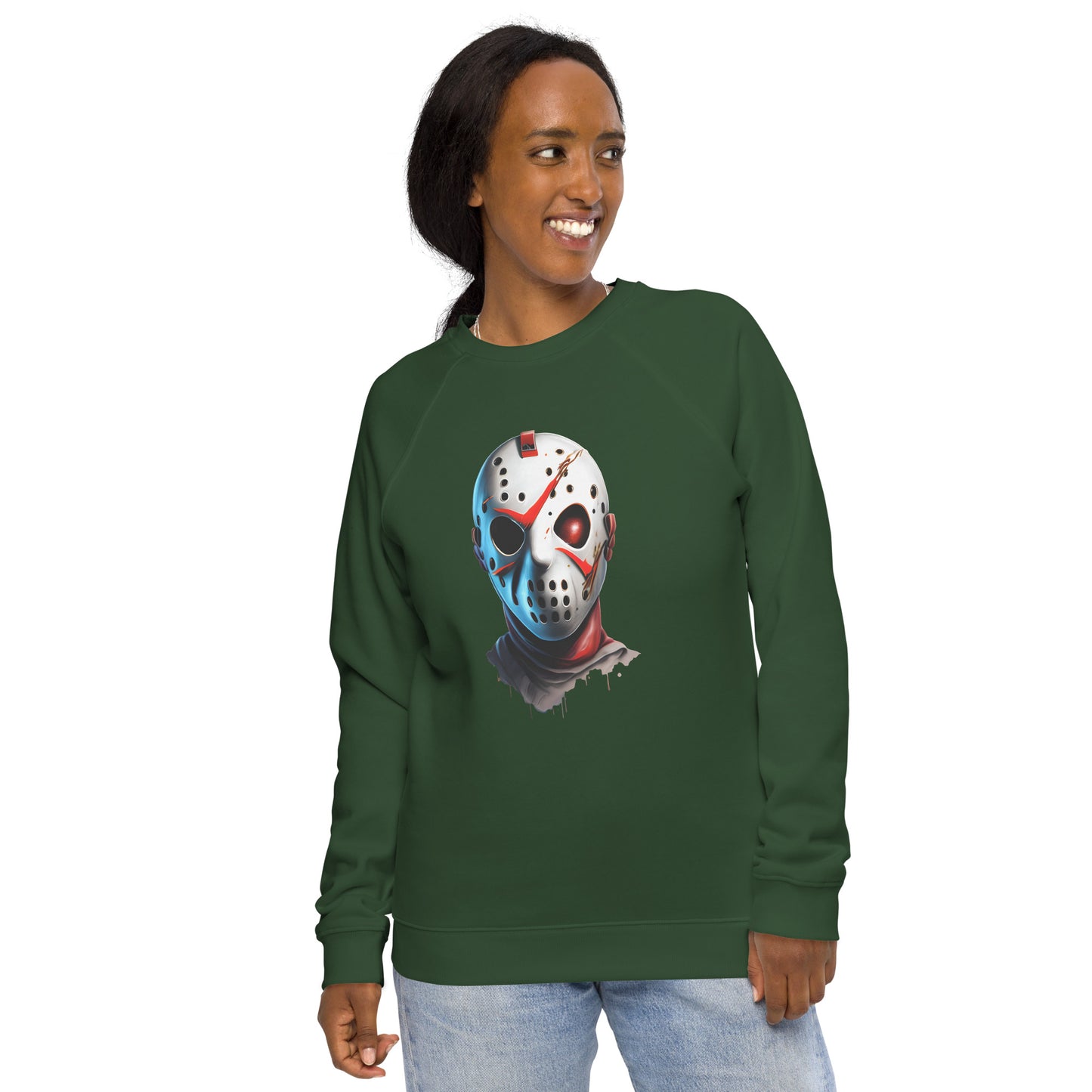 Unisex Organic Sweatshirt/Friday-13th-Mask