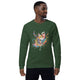 Unisex organic sweatshirt/Colorful-Splash-Cat - Enet Images