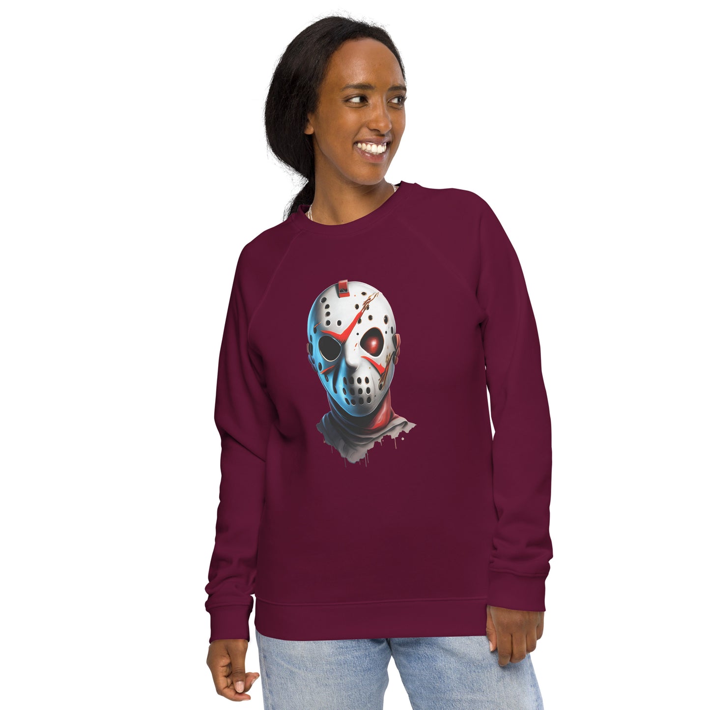 Unisex Organic Sweatshirt/Friday-13th-Mask